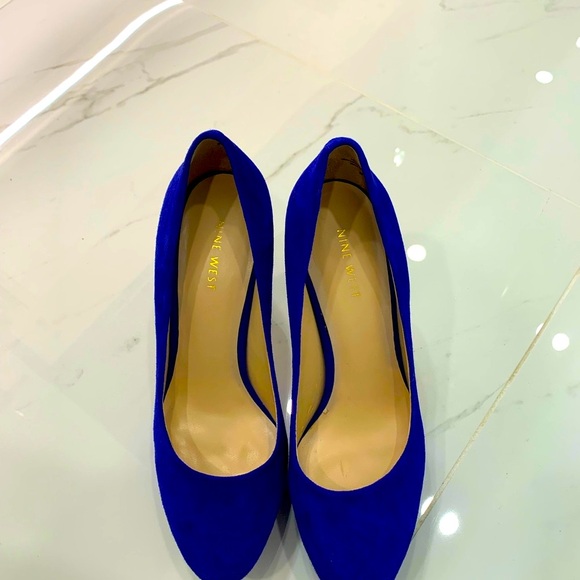 Nine West blue platform heels - Picture 4 of 6